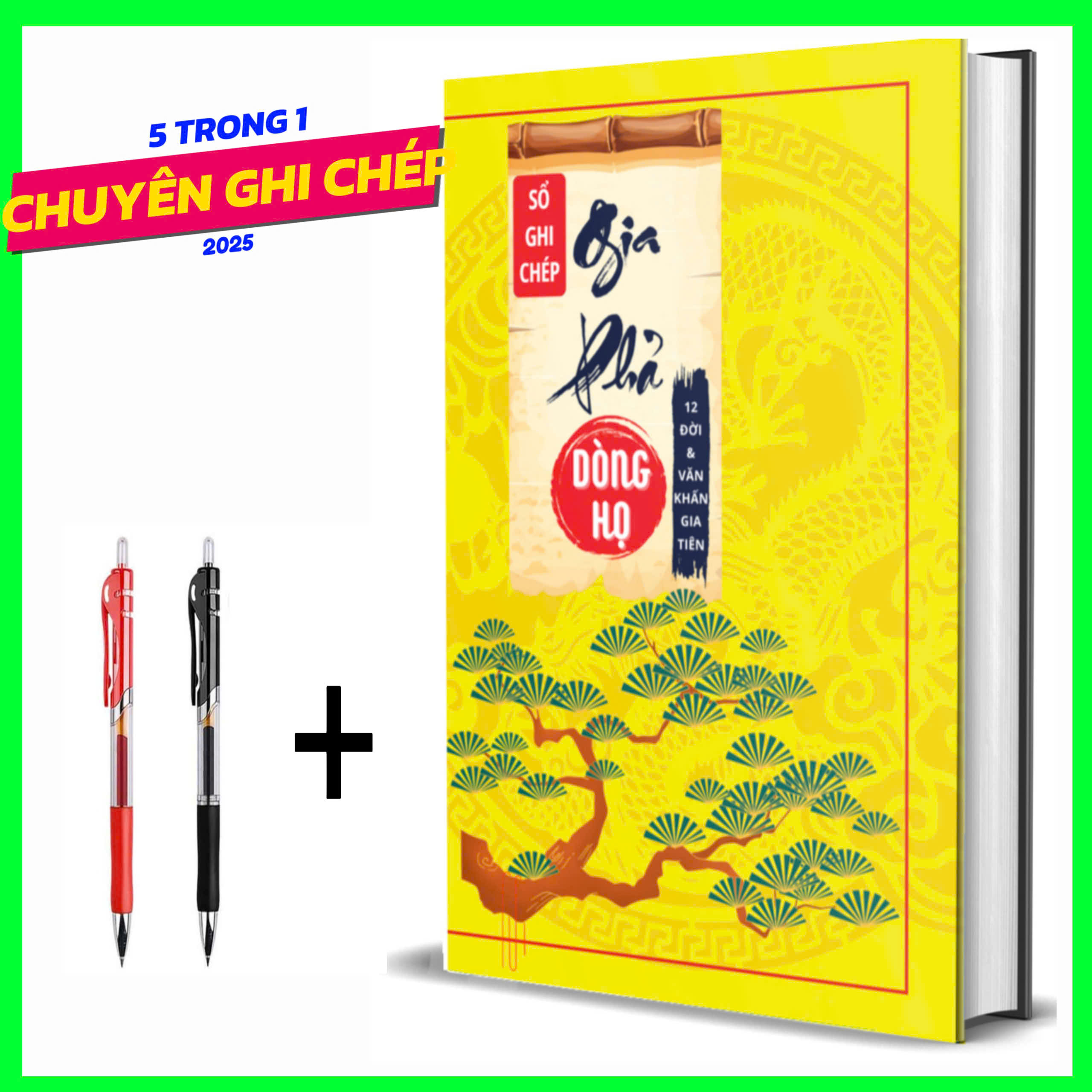 Gia Phả Dòng Họ (Bìa cứng màu Vàng)