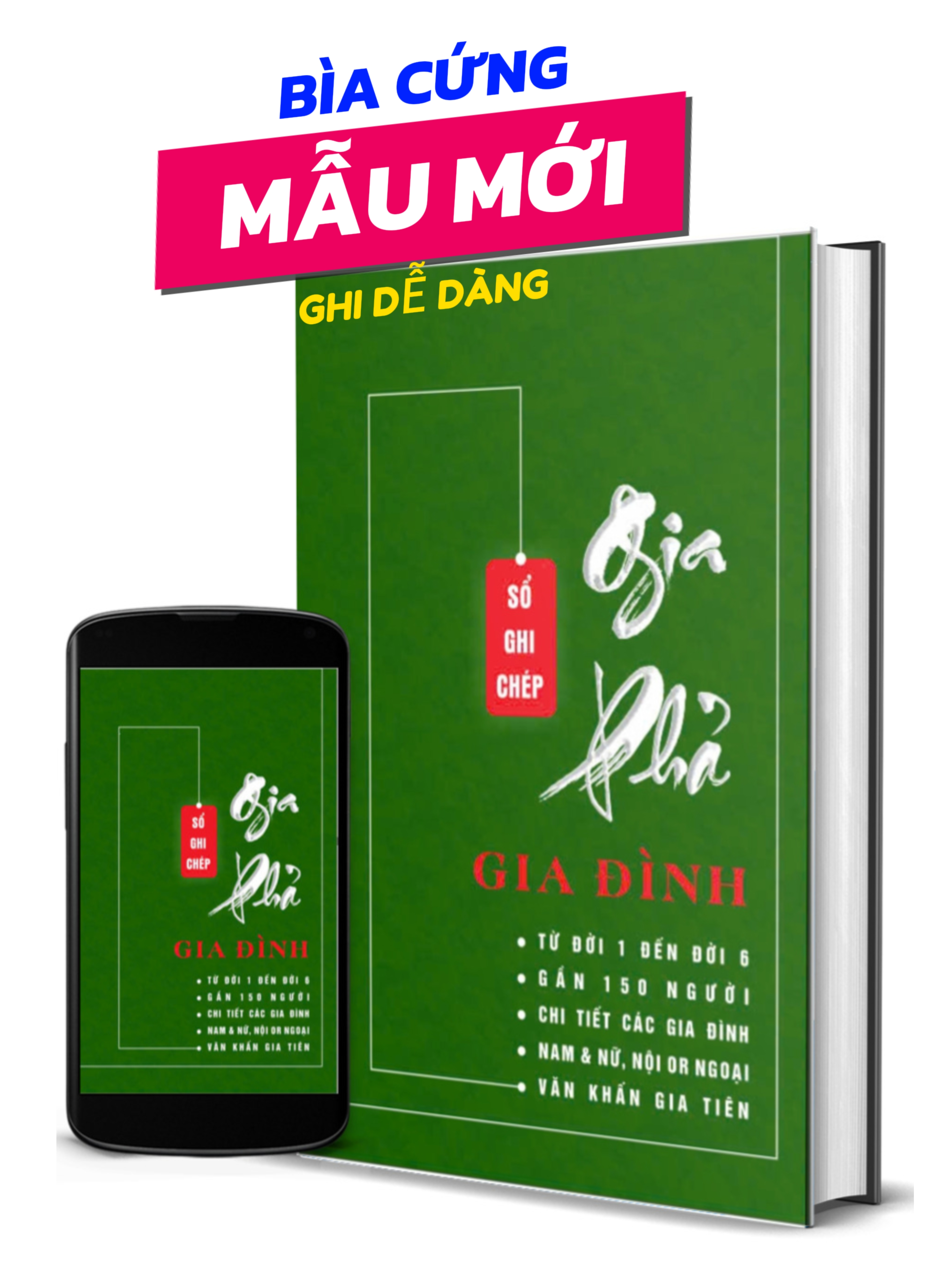 Gia Phả Gia Đình (Bìa cứng màu Xanh)